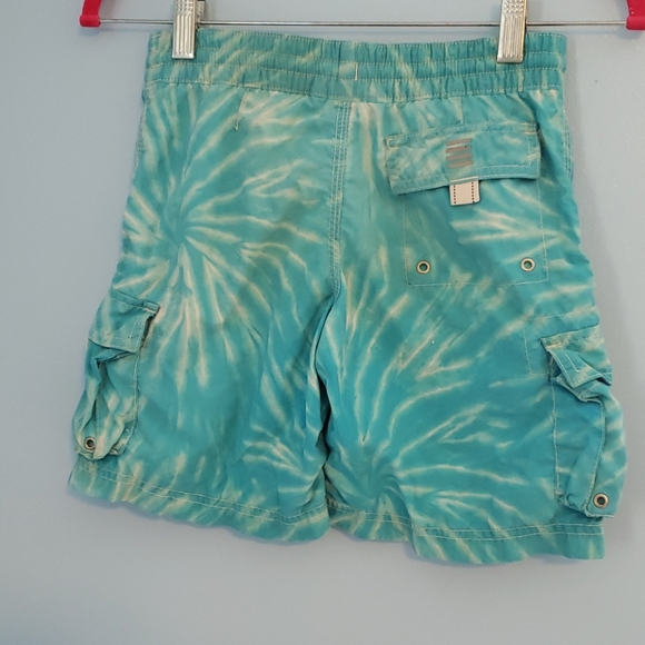 Lands' End Boys Blue Tye-dye Swim Shorts Size M - Picture 4 of 8